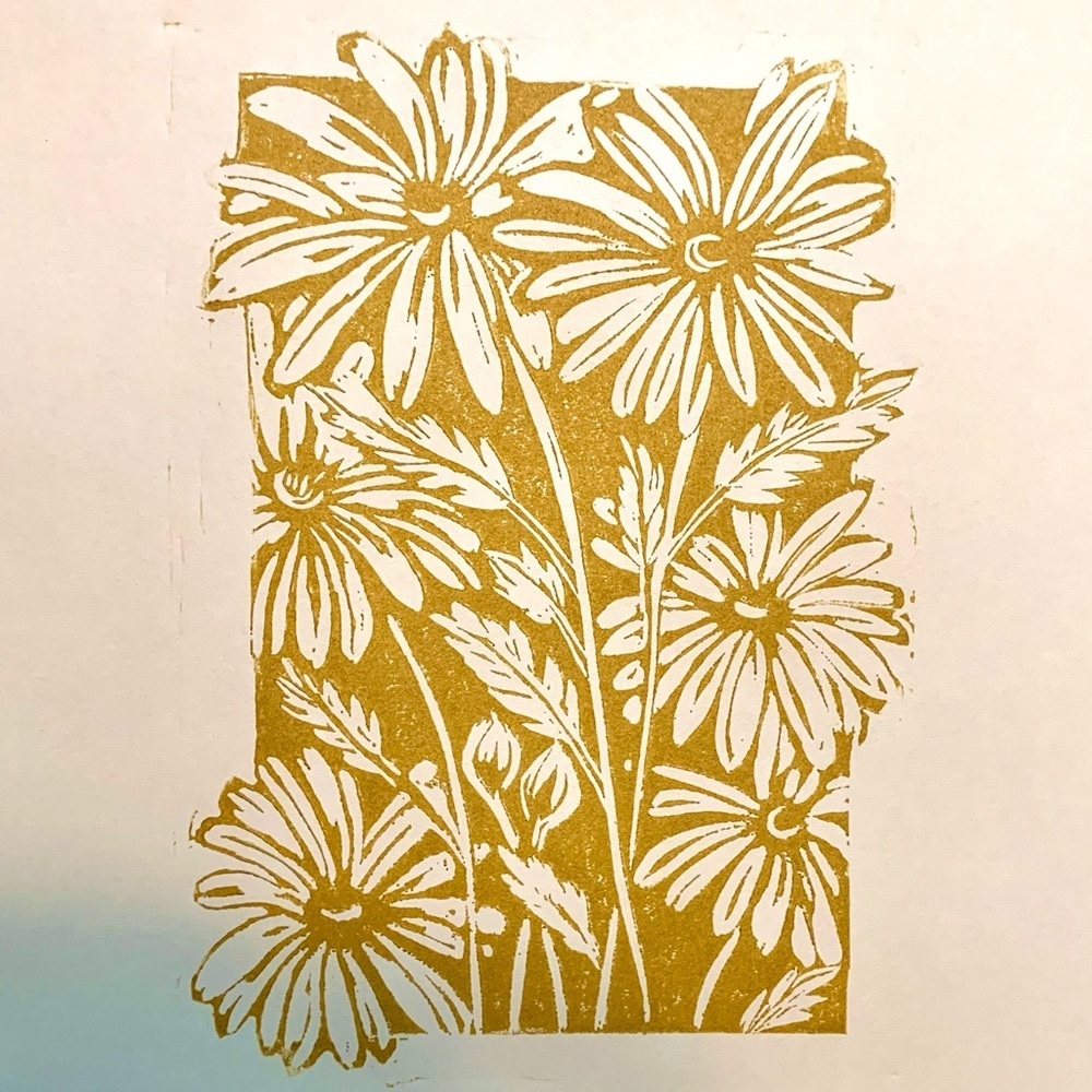 ART- Original framed block print Lino block print - Picture 6 of 6